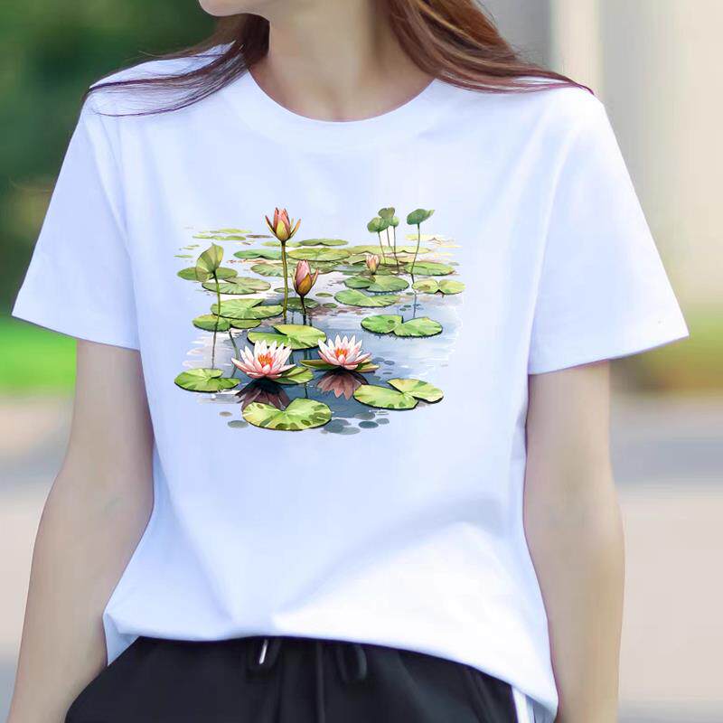 休闲韩版薄款外穿夏季洋气女圆领新款流行可爱印花ins时尚短袖T恤