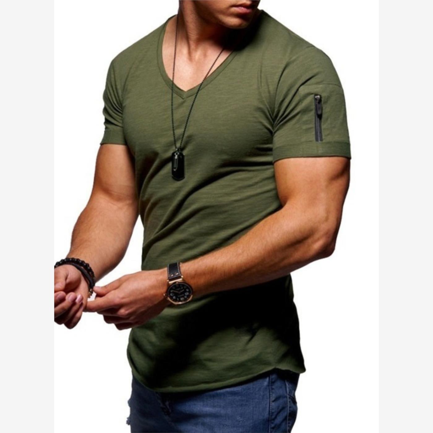 男士t恤V领短袖Men'sT-s