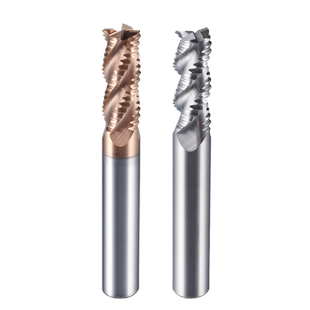 55度粗皮铣刀钨钢合金4刃钢用开粗铣刀3刃铝用波纹波刃加长立铣刀