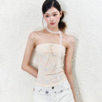 MMMOUND 设计感抹胸吊带女夏季新款性感修身上衣