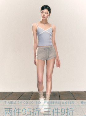 MMMOUND  美式复古短裤女夏季新款辣妹紧身包臀热裤