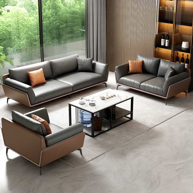 办公沙发茶几组合简约现代