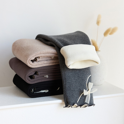 女童冬季加绒加厚打底裤