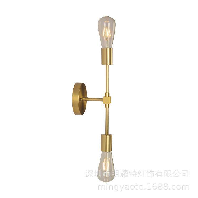 北欧简约复古双头可旋转式壁灯创意餐厅客厅背景墙过道玄关小壁灯