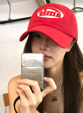 帽子红色棒球帽女大头围鸭舌帽夏季遮阳宽帽檐加深显脸小2025新款