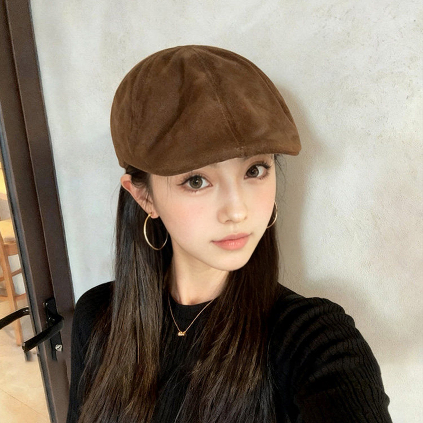 2026新款麂皮绒贝雷帽女春秋显脸小美式复古前进帽大头围鸭舌帽子,服饰配件/皮带/帽子/围巾,帽子,淘宝优惠券,粉丝福利购,淘宝优惠卷