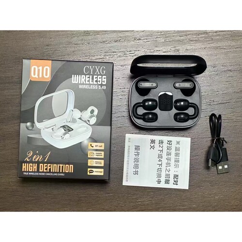 曼哈顿德国进口柏林之声Q10双耳无线蓝牙耳机OWS夹耳挂耳式运动降
