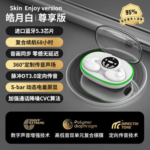 曼哈顿柏林之声2026政府补贴华强北MD558A超薄隐藏骨传导无线降噪