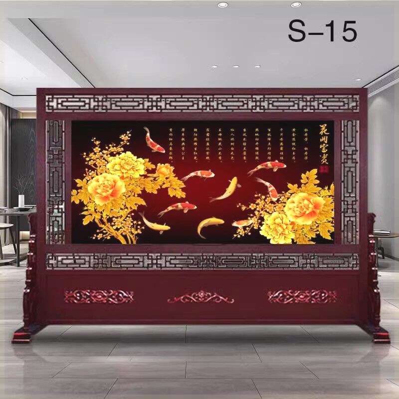 中式简约现代屏风隔断玄