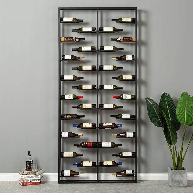 铁艺置物架屏风酒吧餐厅葡萄酒红酒酒架落地酒柜展示架家用隔断