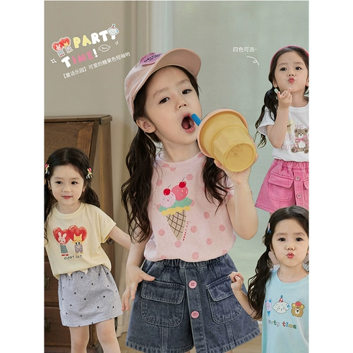 Детская летняя хлопковая приятная телу футболка