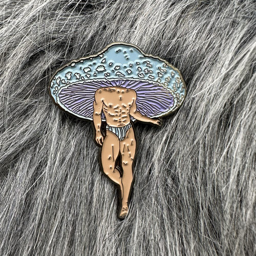 搞怪蘑菇人别针恶整装饰个性人物金属徽章