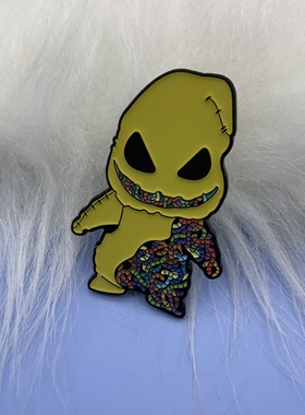 胸针圣诞夜惊魂市长Mayor巫奇·布基Oogie Boogie)荧光金属徽章