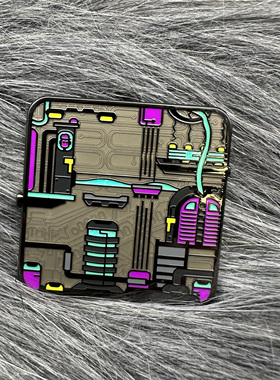 赛博朋克的侧翼金属别针