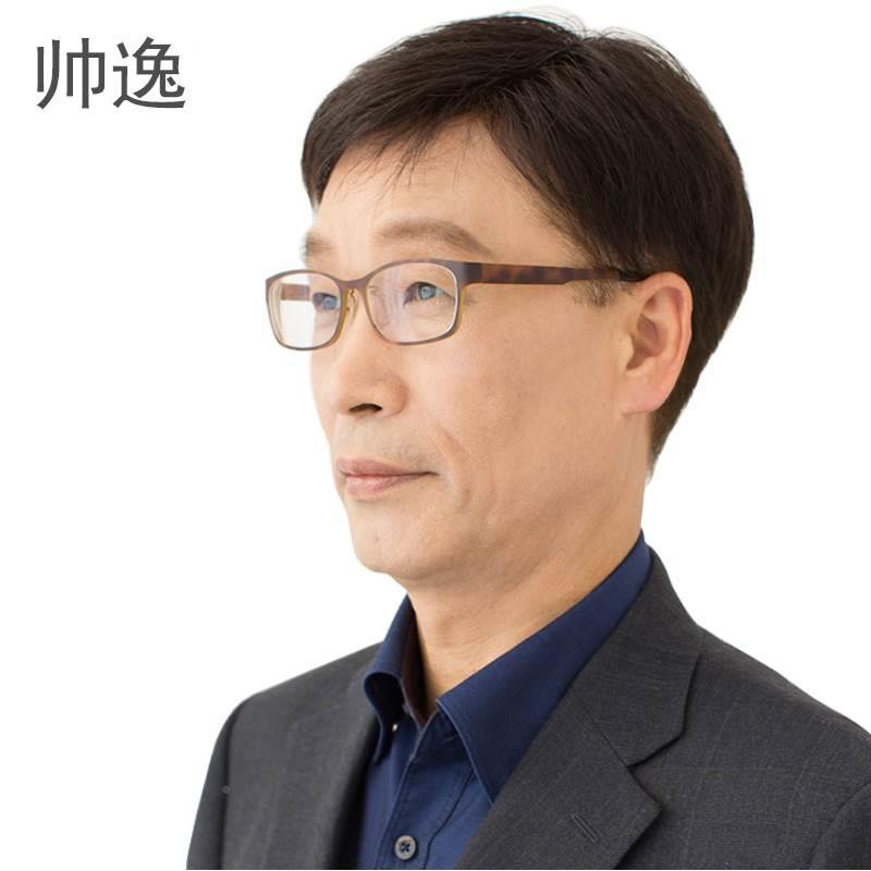 新款中年男人士假发真发爸短发爸无痕递针发套男中假发整顶老年l