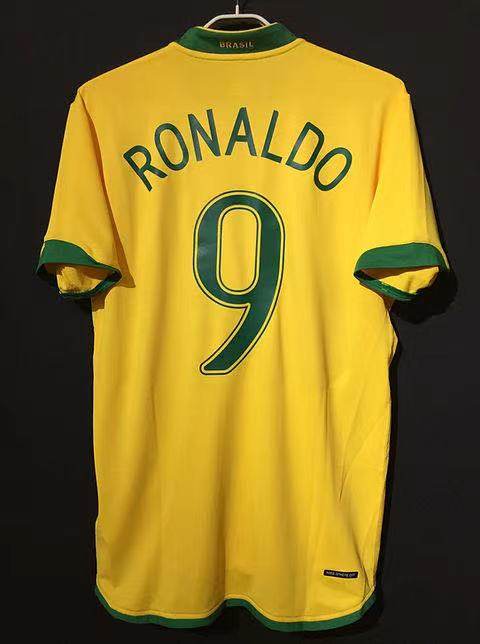 经典复古2006世界杯巴西球衣卡卡罗纳尔多小罗阿德卡福足球服