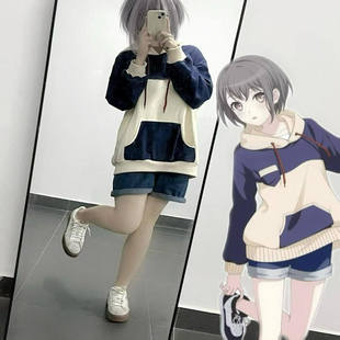 高松灯cos服藏蓝色二次元连帽衣服现货cosplay日常周边BanG女卫衣