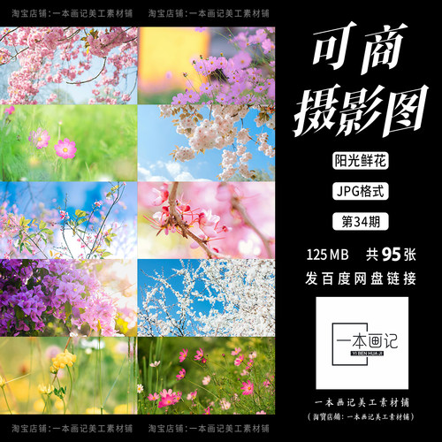 可商用高清JPG 摄影图底图溶图背景 阳光花园绚丽花卉春日唯美ps