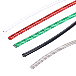 304不锈钢钢丝绳 葡萄架大棚 晾衣绳牵引彩色包胶涂塑细软起重绳