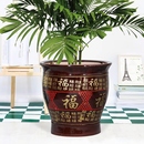 特大号福字陶瓷花盆客厅特大大绿植发财树绿植落地大花盆