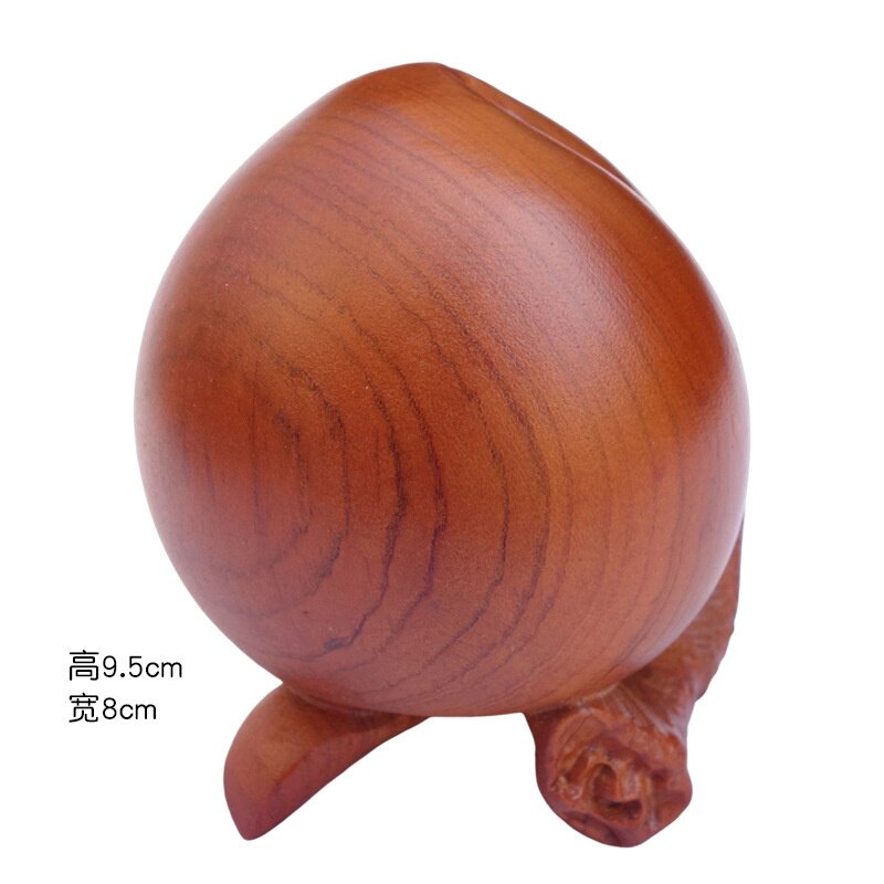 桃木寿桃摆件实木雕刻工艺品祝寿贺寿礼品家居装饰品老人