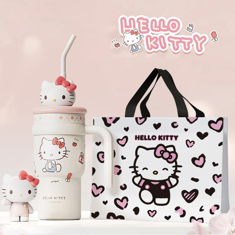 官网正吸管杯HelloKitty冰霸杯大容量保温杯2026高颜值新款女生可