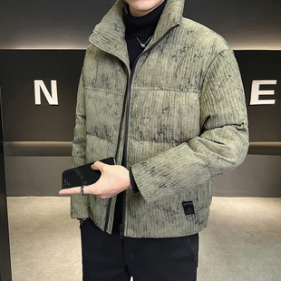 国标90绒立领羽绒服男冬季 废土风潮牌痞帅保暖防寒羽绒外套男 新款