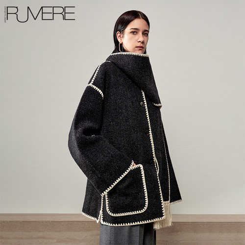 羊绒羊毛双面呢大衣外套