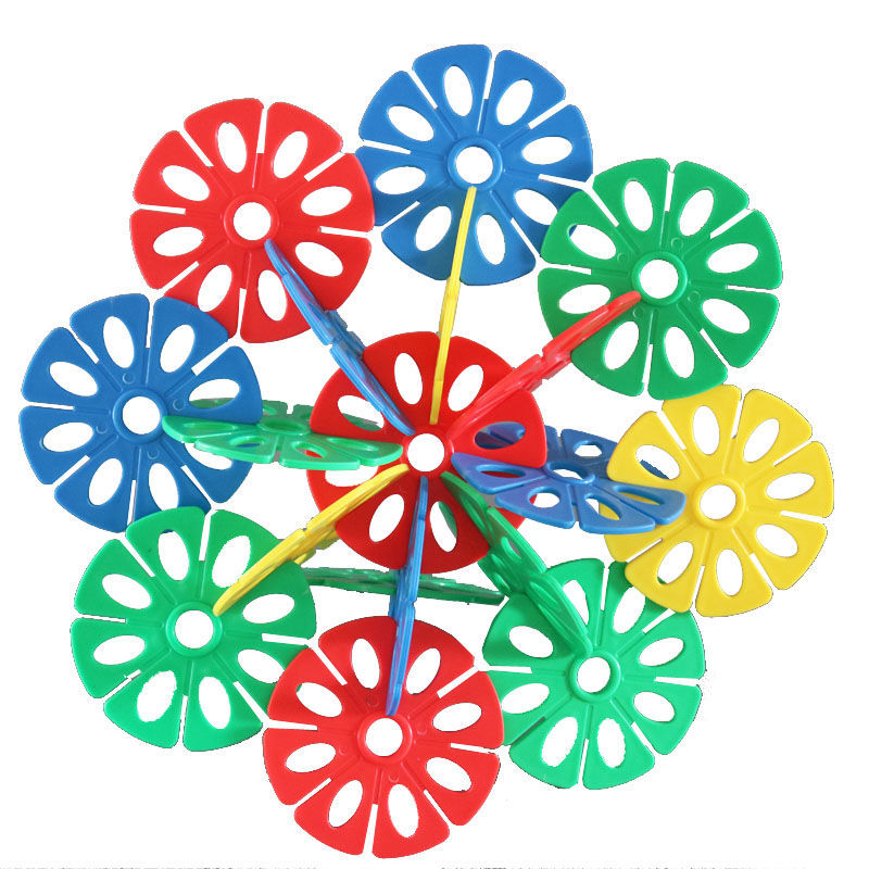 儿童加厚大号雪花片塑料拼装插花王积木幼儿园3-6岁宝宝益智玩具