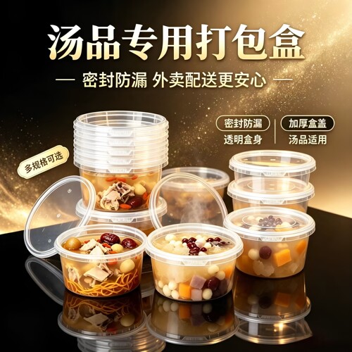 圆形塑料密封防漏打包盒耐高温