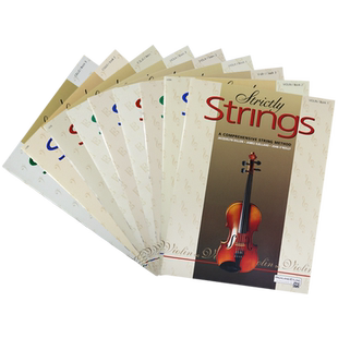 现货 正版英文原版 Strictly Strings, Violin/Viola/Cello Book1.2.3小/中/大提琴英文弦乐学习教材 全套9册 Alfred Music