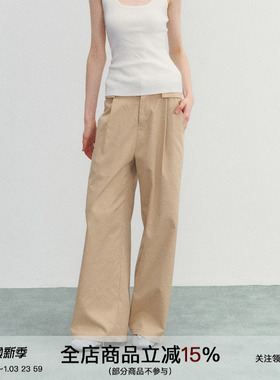 SPEAR YOUTH“百搭偏爱”通勤宽松休闲裤高腰显瘦阔腿西装裤长裤