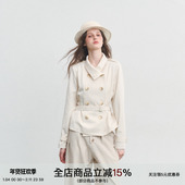 SPEAR 外套度假风上衣 天丝平驳领双排扣西装 YOUTH 心动序章