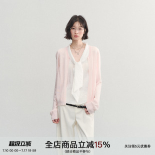SPEAR YOUTH“偏心沦陷”天丝亚麻假两件针织拼接领带长袖衬衫