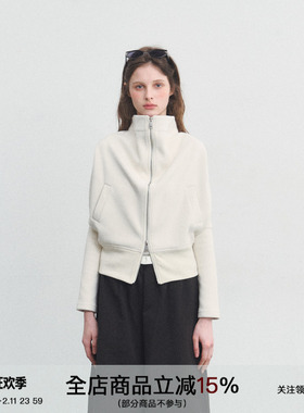 SPEAR YOUTH“摩登旅人”石墨烯双拉链卫衣复合针织修身短款外套