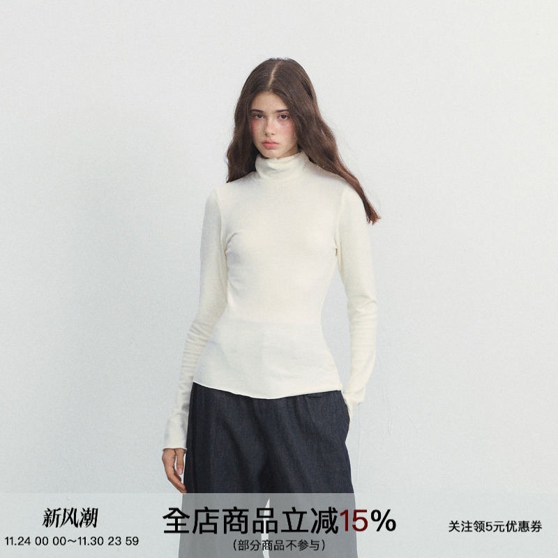 SPEARYOUTH半高领纯色打底衫