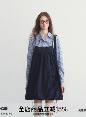 SPEAR YOUTH“褪去热烈”原创下摆抽绳连衣裙韩系百搭休闲裙子
