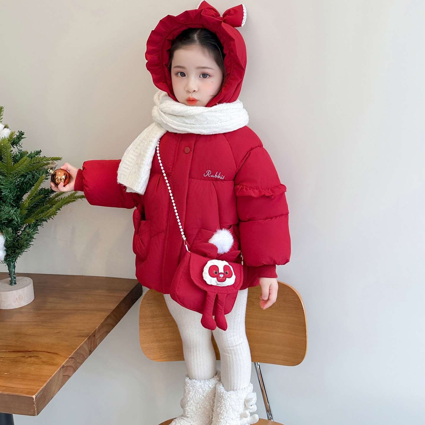 儿童棉袄2025新款女童超好看羽绒棉服女宝宝冬季夹棉外套女孩冬装