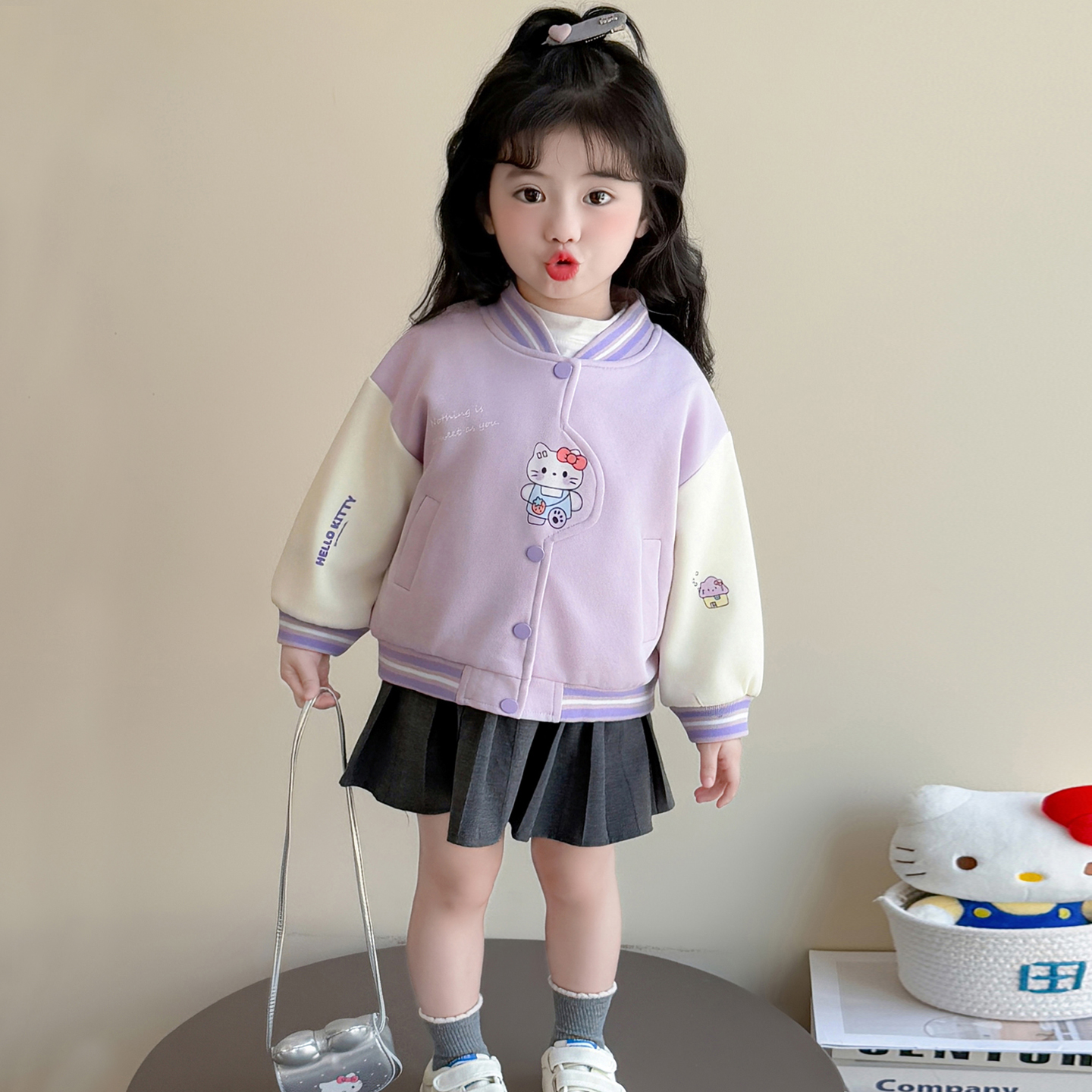 女童棒球服春秋款超好看外套