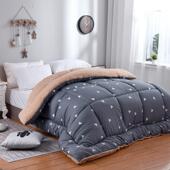 Super Blanket Warm Comforter Winter Quilt Flannel Duvet beds