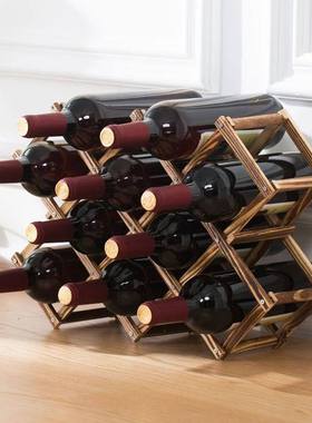 Wooden Wine Rack Wine Holders Kitchen Assembled Display Stan