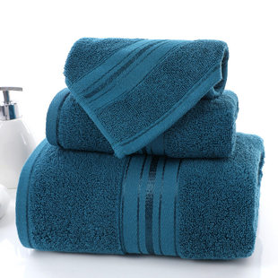 100% cotton 3pcs towels absorbent Bath towel 纯棉浴巾三件套