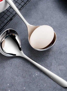 5pcs/1pc 304 Stainless Steel Spoon Soup Spoon Rice Spoon Lon