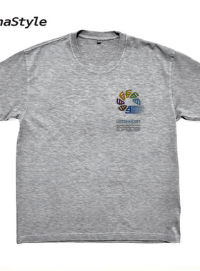 APSL ALPHASTYLE 新品时尚潮牌美式街头夏季印花纯棉短袖T恤男女