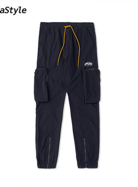AlphaStyle秋冬Yance工装拉链束脚长裤薄款休闲运动百搭潮牌男女