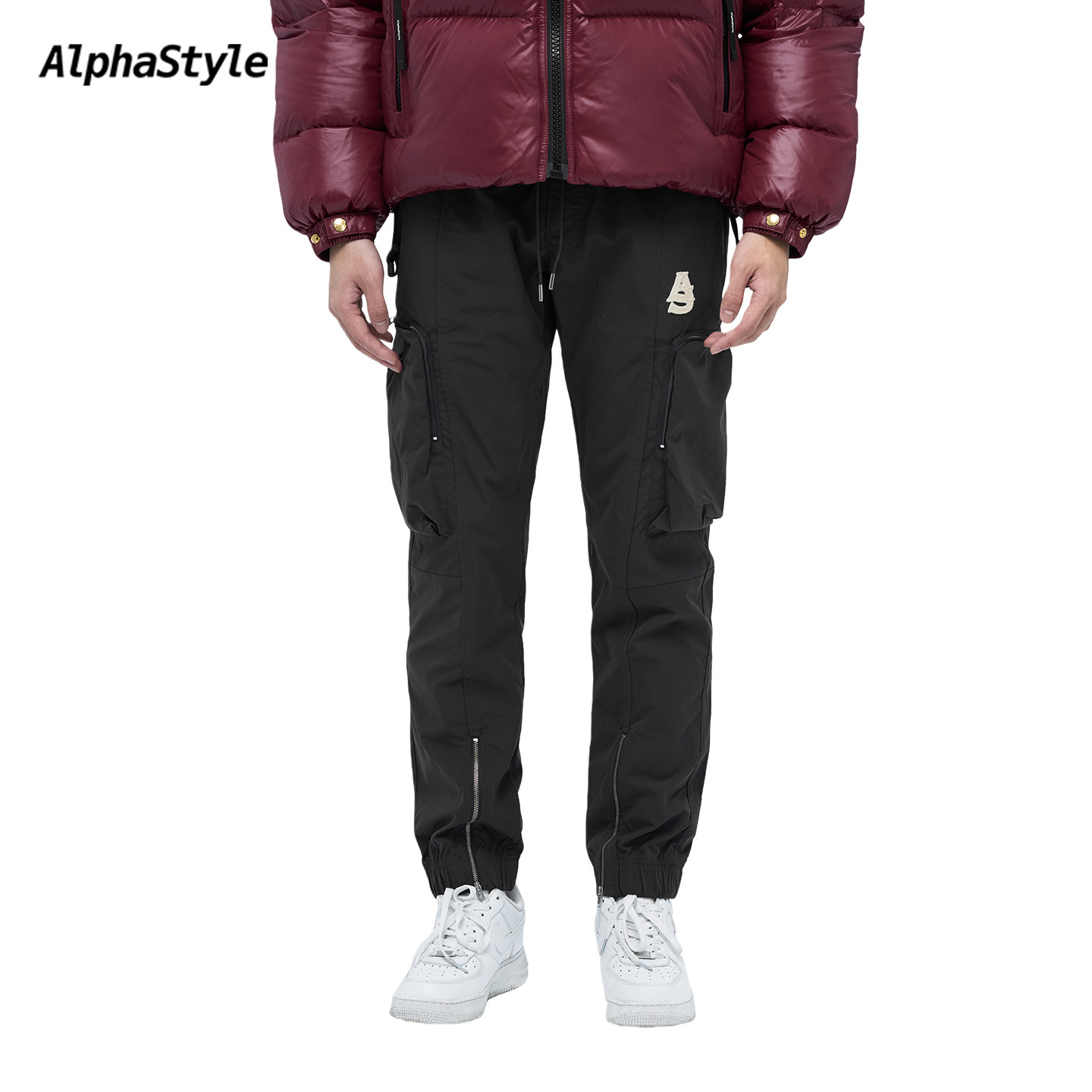 秋冬美式街头工装宽松休闲束脚裤