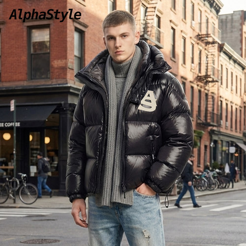 ALPHASTYLE短款鹅绒羽绒服户外
