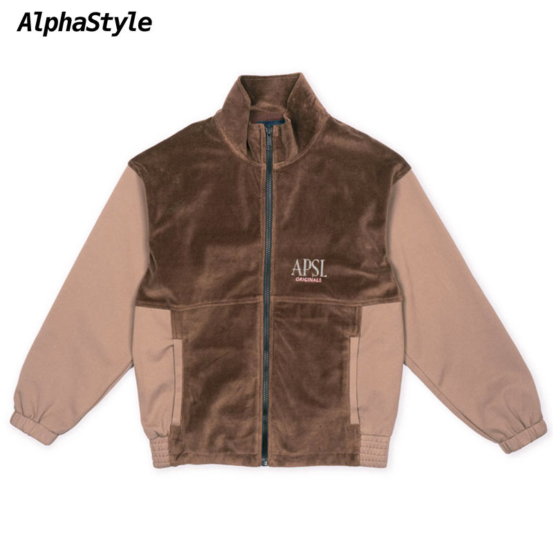 Alphastyle冬季拼接立领运动外套