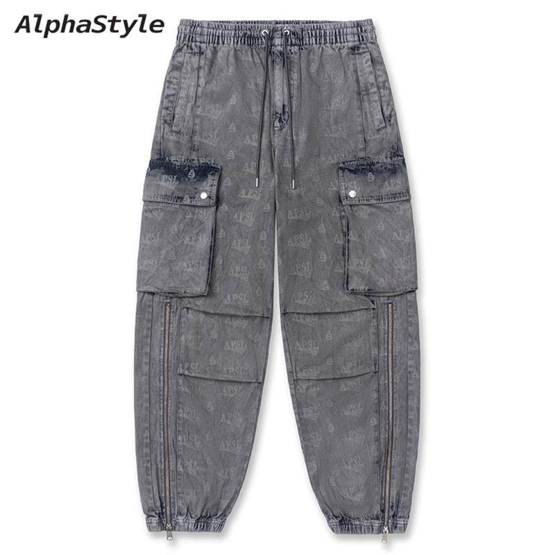 AlphaStyle秋冬宽松休闲百搭长裤