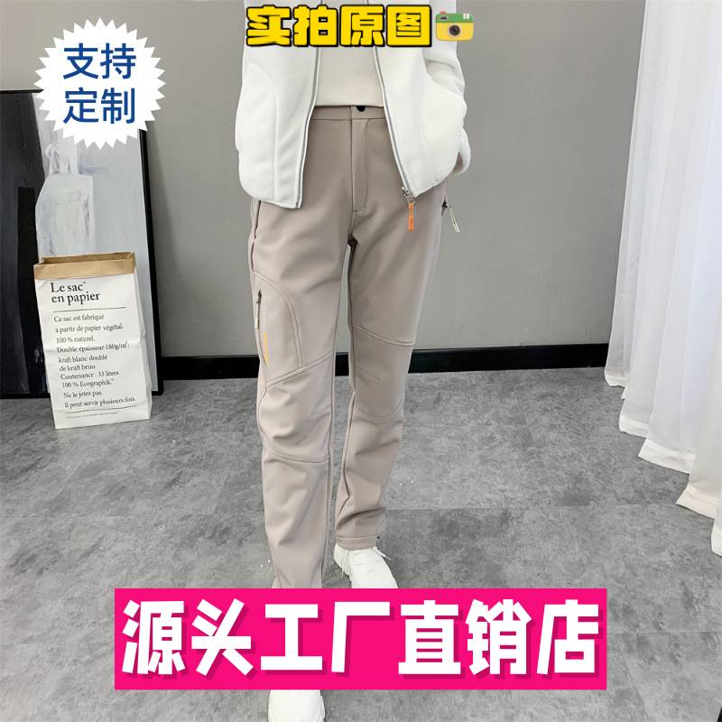 泉州奔潮冲锋衣爆款可改款秋冬加绒裤防风防水保暖软壳冲锋裤男女